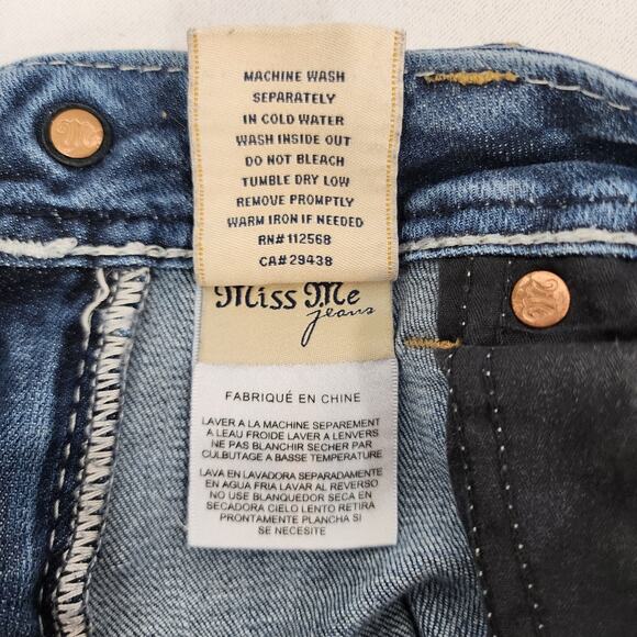 Miss Me Mid-Rise Bootcut Contrast Stitch Jeans 28L - Picture 11 of 11